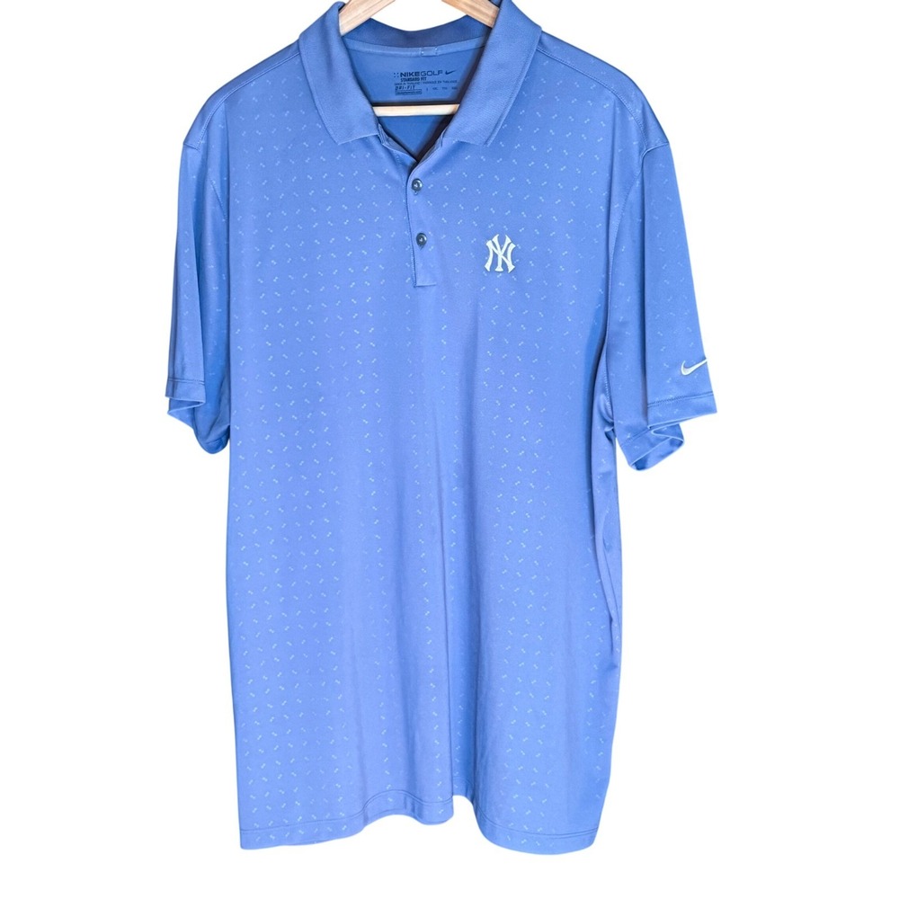 Nike Golf Mens New York Yankees‎ Dri-FIT Polo Shirt Blue XXL Standard Fit MLB - Picture 3 of 7
